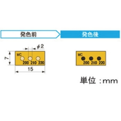 アセイ工業(yè) 3MC200 半導(dǎo)體示溫標(biāo)簽3溫顯示類型