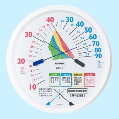 エンペックス気象計 TM-2485 環境管理溫?濕度計“中暑注意”