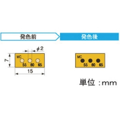 アセイ工業 3MC55 半導體示溫標簽3溫顯示類型