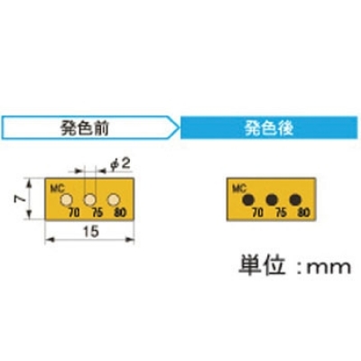 アセイ工業 3MC70 半導體示溫標簽3溫顯示類型