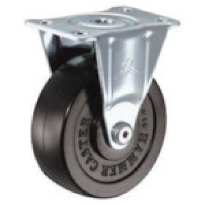 HAMMER CASTER 錘牌 腳輪420 SR-R75-BAR01-鏈球S型固定橡膠車75mm